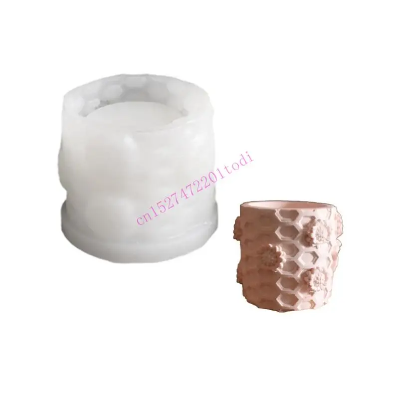 M76B Handmade Cup Mold Storage Box Mold Honeycomb Theme Jewelry Making Tool