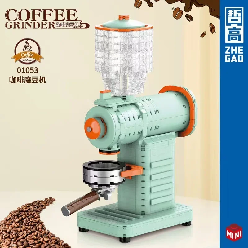 

ZHEGAO 01053 mini Blocks Teens Building Toys DIY Bricks Girls Gift Coffee Maker Machine Puzzle Home Decor Women Presents