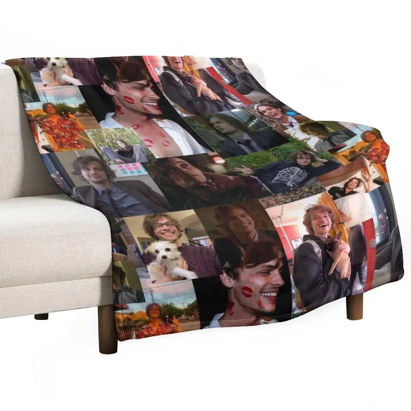 Mathew Grey Gubler Throw Blanket Large Decorative Sofas halloween Hairy Blankets