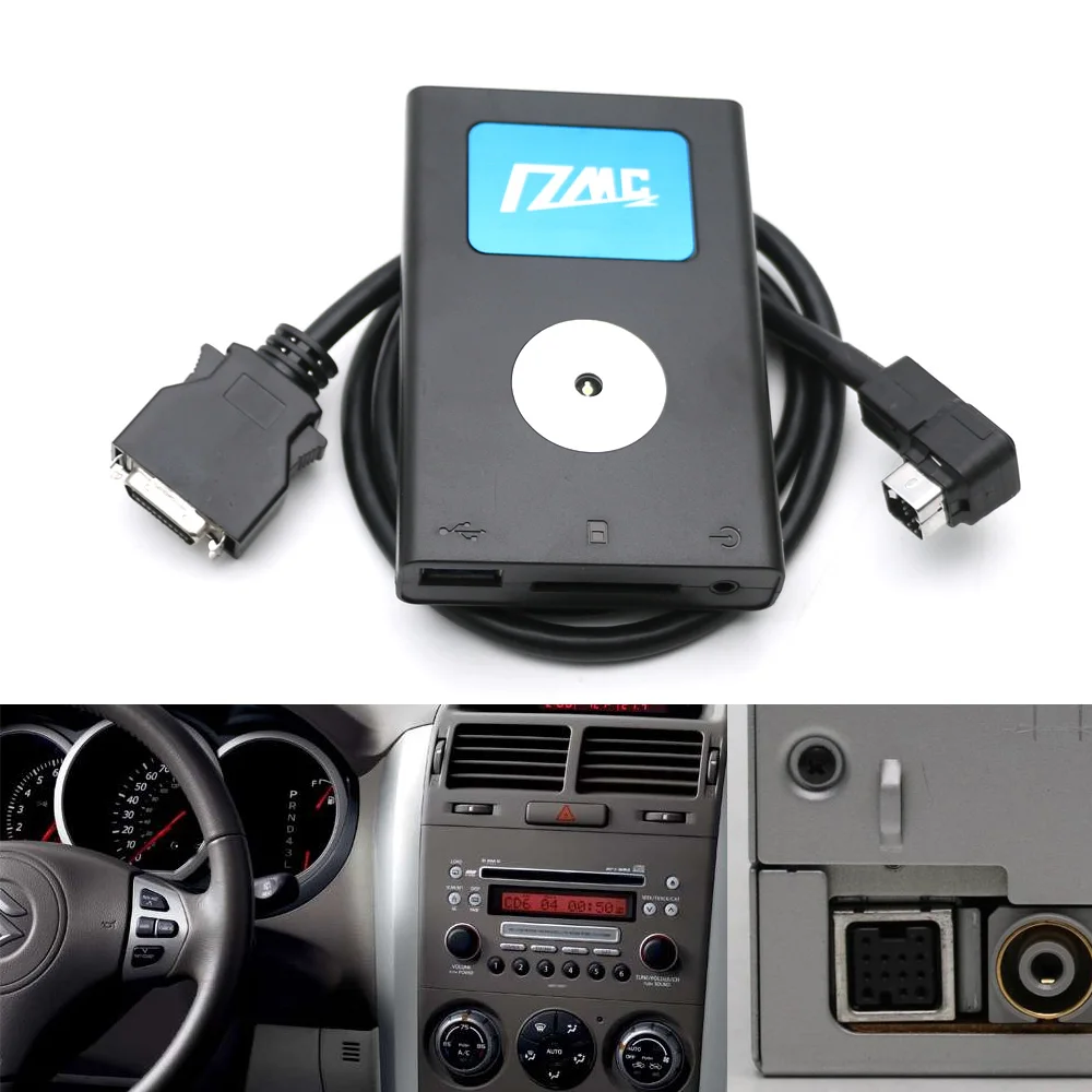 Car Digital Music Changer Bluetooth 5.0 USB AUX Adapter for Suzuki