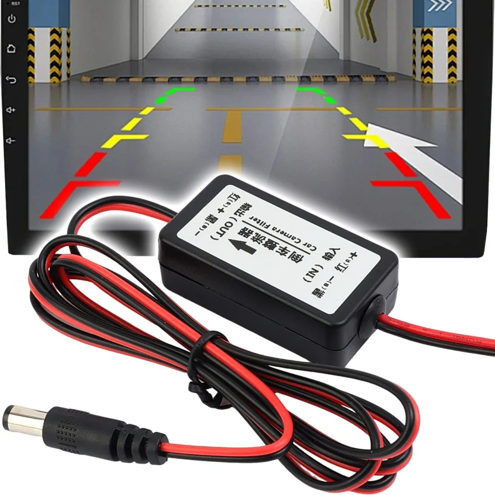 Car Reversing Camera Rectifier Auto Anti-interference DC Power Relay Capacitor Filter Connector for Volkswagen Audi Skoda Wuling