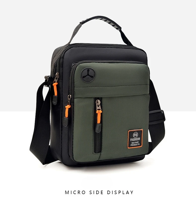 Geräumige Herrentasche, Umhängetasche, wasserdichter und abriebfester Rucksack mit mehreren Fächern, ideal für den Geschäftsalltag. – Detail 33