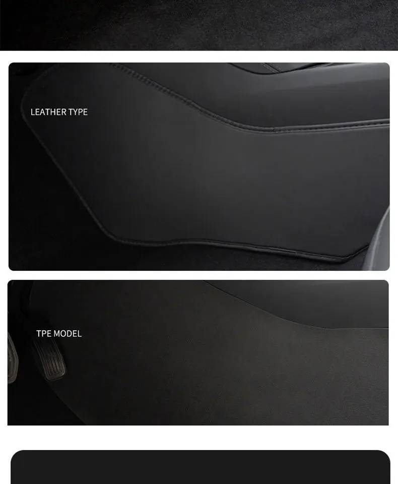 Carbon-Flash-Schutz für Tesla Model Y 2021-2024 Mittelkonsole, Zwei Seitenpaneele, Anti-Kick-Pad, Schutzabdeckung aus Leder – Detail 13