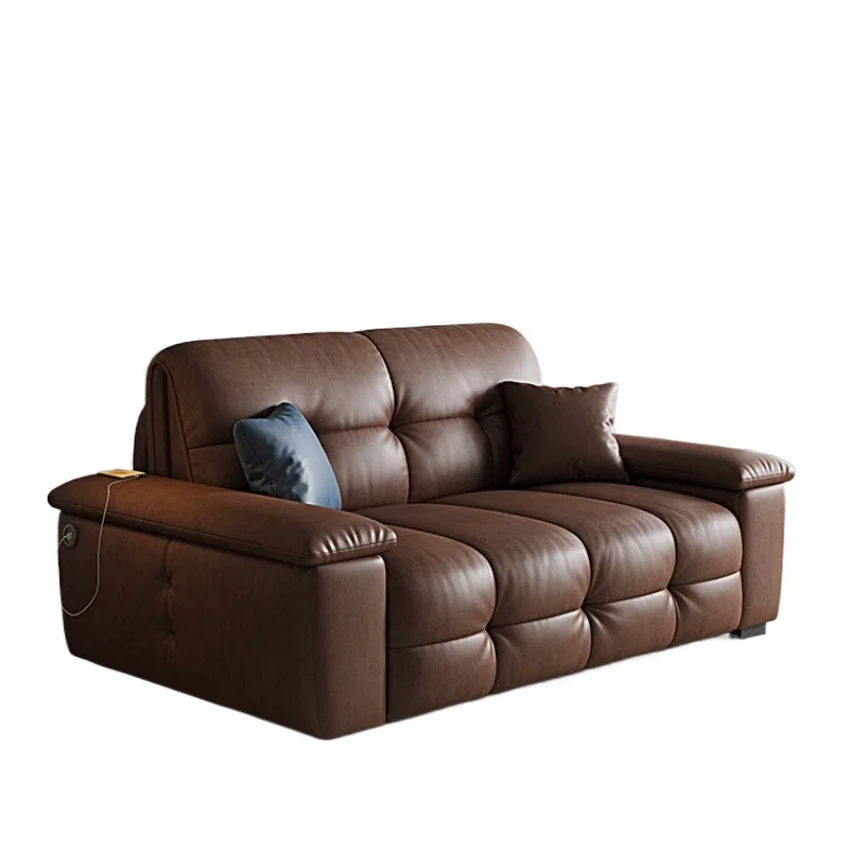 

LTT new leather smart electric sofa bed foldable dual-purpose multi-functional living room balcony study
