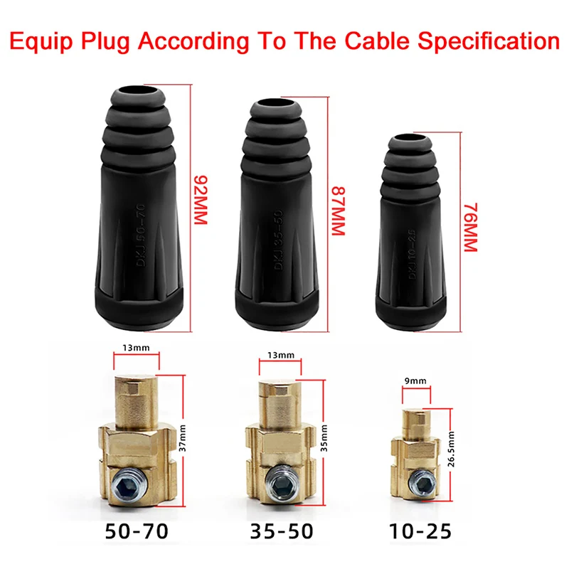 Quick Fitting Male Female Cable Fast Connector Socket Plug Adaptor DKJ 10-25 35-50 European Style Welding Cable Coupler