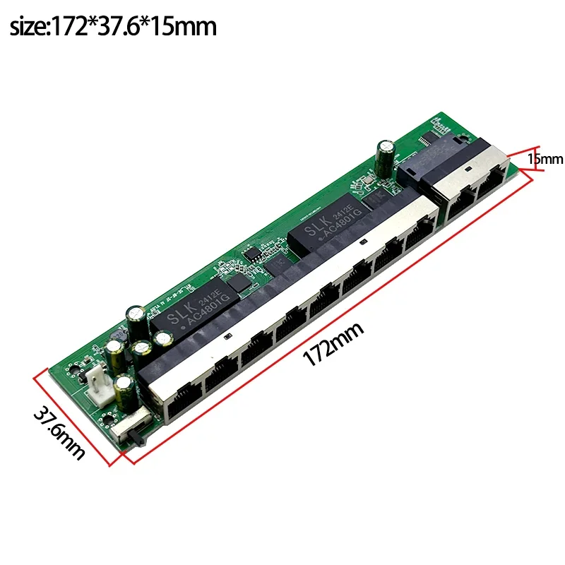 Standard protocol 802.3AF/AT  48V POE OUT/48V poe switch 100 mbps  8port POE with 2port uplink/NVR ; Watchdog function