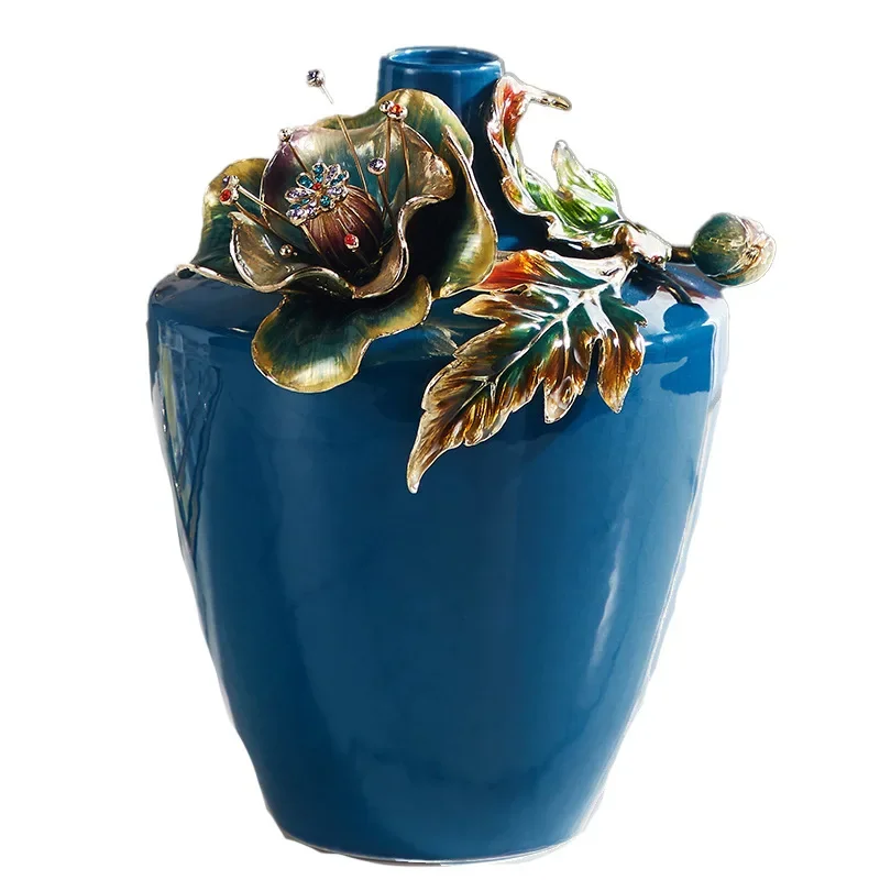 Keramikvase Ornament Haushalt Wohnzimmer Desktop Trockenblumenarrangement Ornament Europäische Dekovase