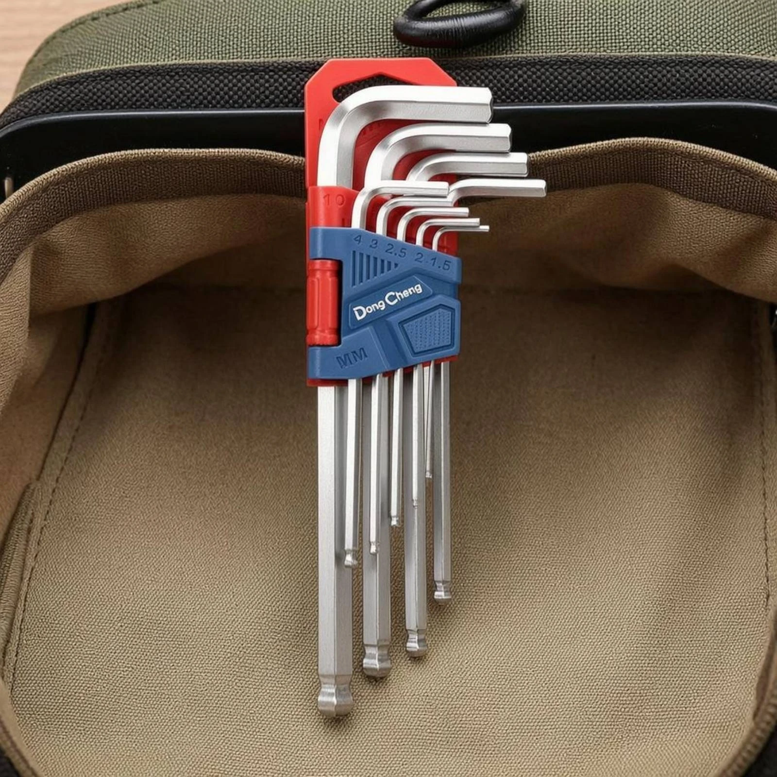 9 Pieces Folding Hex Key Set Metal Folding Allen Wrench Set Hardware Tool Compact Easy to Carry