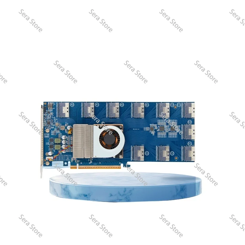 PLX88096 expansion card/PCIe 4.0/free splitting/X16/SFF8654