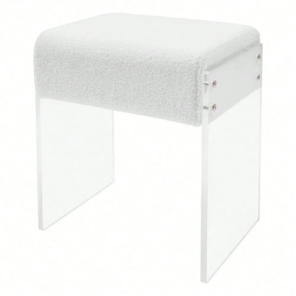 Modern Minimalist Acrylic Makeup Chair Stool, Multifunctional Vanity Stool Chair With Comfortable Surface For Dining Stool, Foo