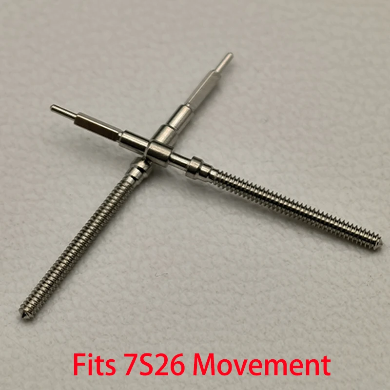 2 pièces/4 pièces 7S26 tige de couronne de montre pièces de rechange couronne montre Kit de tige en acier convient 7S26 mouvement mécanique automatique tige pièces de montre