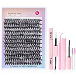 30D 40D False eyelashes extenstion set 9-16mm DIY cluster lash bond and seal glue tweezer kit Realistic Look Lashes makeups