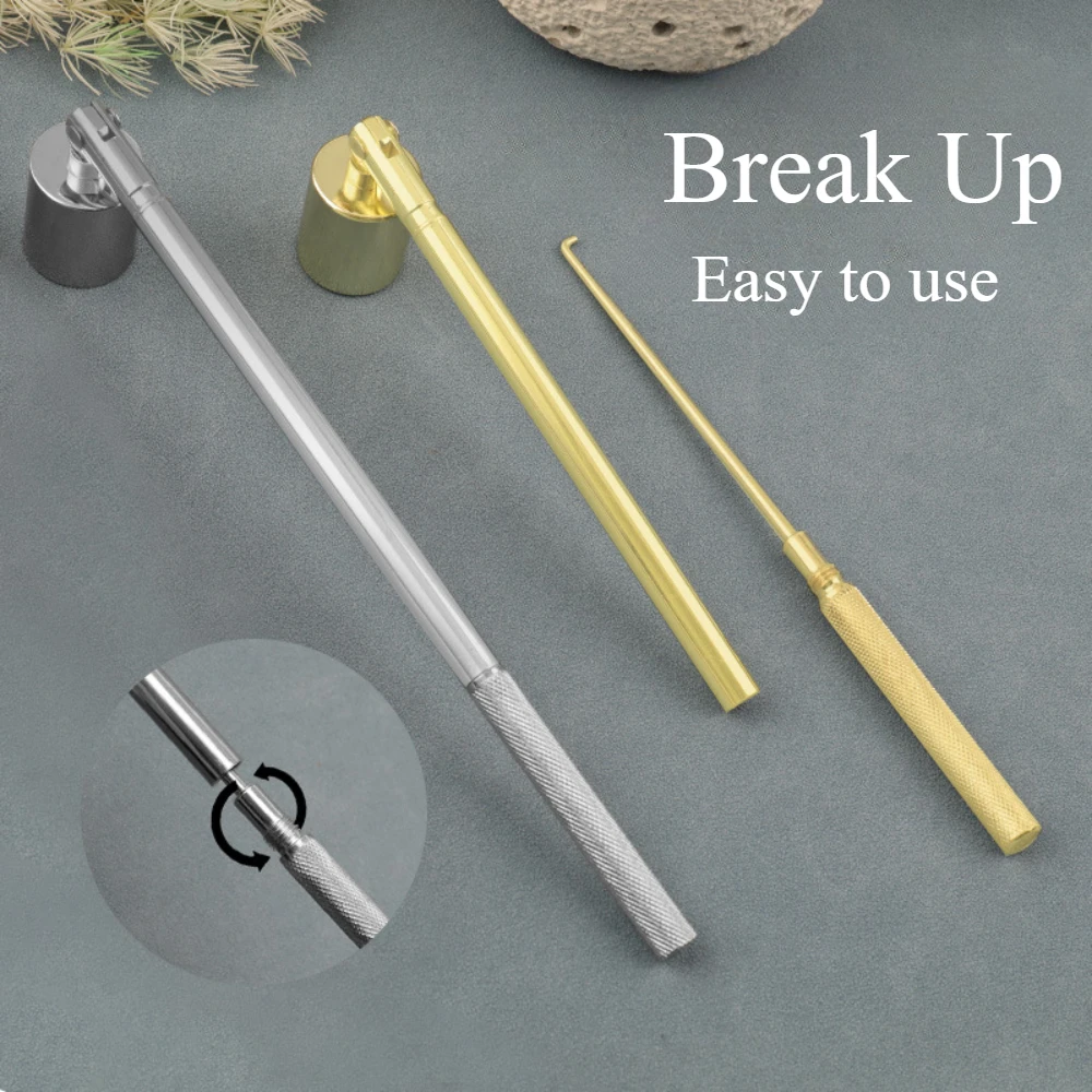 2 in 1 Stainless Steel Candle Wick Snuffer with Dipper Hook Profession Jar Candle Care Home Fragrance Accessories Craft Supplies