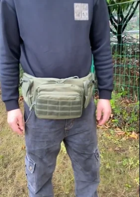 

Военная поясная сумка рюкзак мужской - Скрытый органайзер, Водонепроницаемая сумка-оксфорд для любителей спорта на открытом воздухе -등산용 larla색