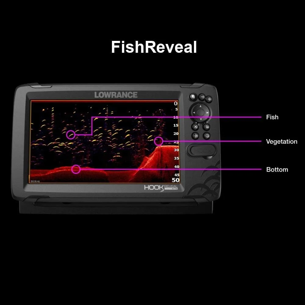 Imagem -06 - Gancho Revelar Fish Finders com Transdutor Além de Mapas Pré-carregados Opcionais