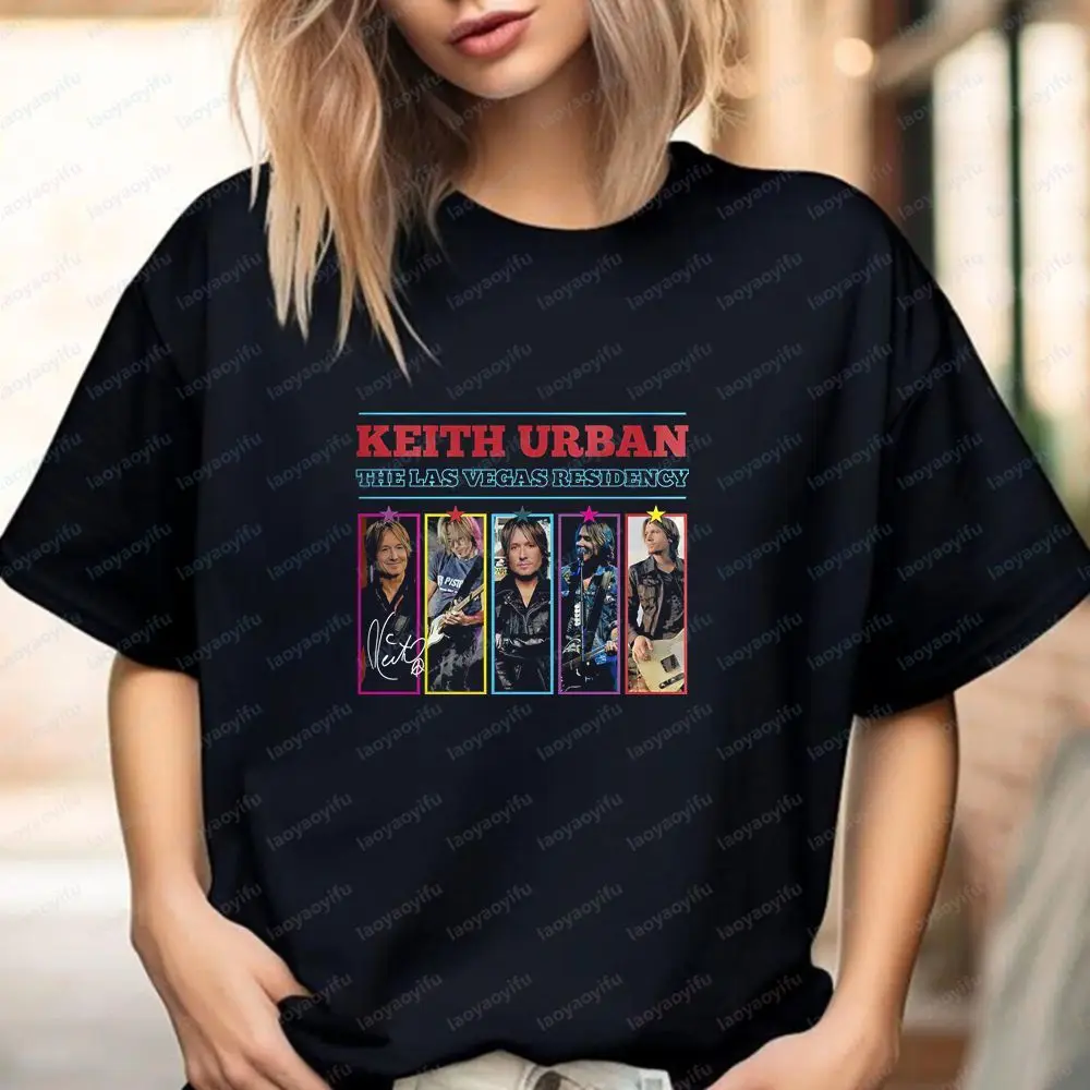 Keith Urban - Summer Trended Harajuku Short-Sleeved Men's Women's Round-neck Shirt Comfortable T-Shirt