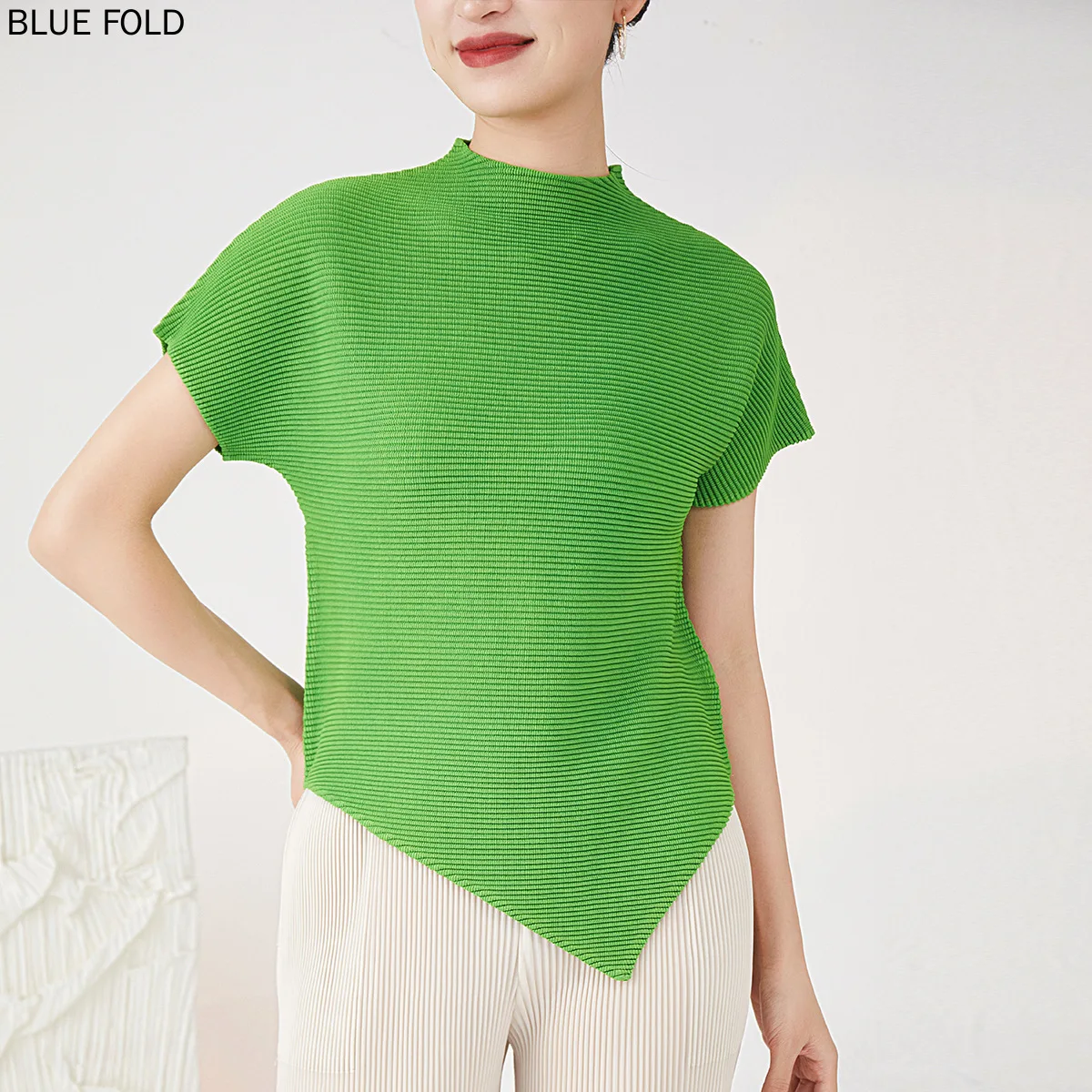 Miyake Tops for Women Miyake Tops Handmade Pleats Loose Solid Color Simple All-Match, Long-Sleeved Pullover, Designer Clothes