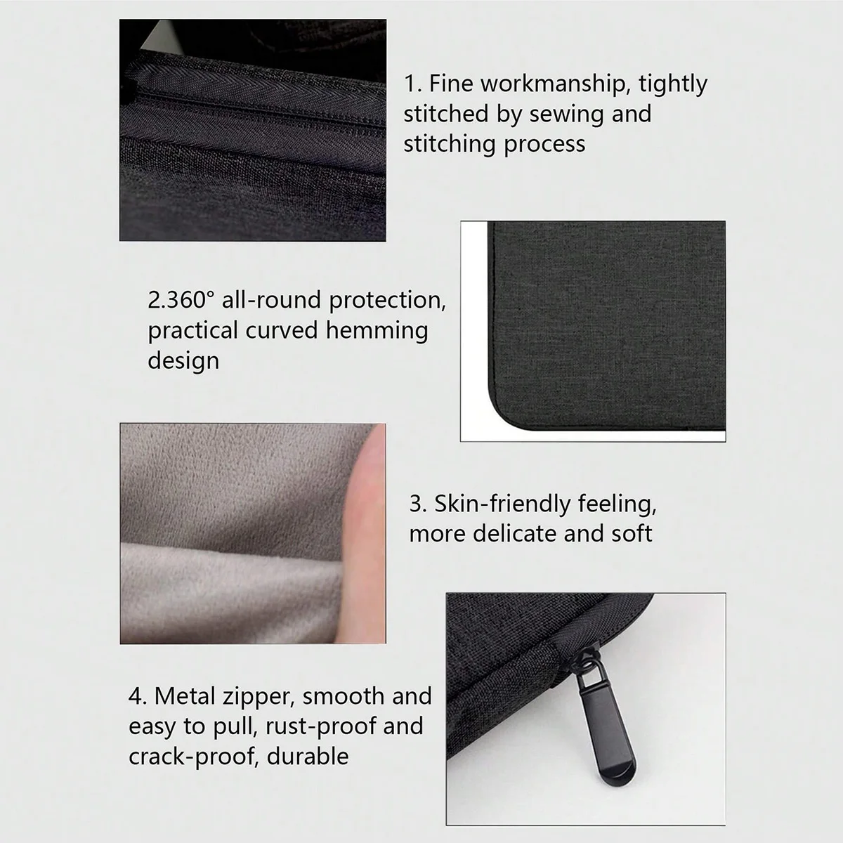 Tas Dalam Laptop Tahan Air Bergaya Kasual, Penutup Pelindung Tahan Air Tablet Sederhana, Tahan Gores dan Tahan Aus, Tas Penyimpanan Ringan dan Tipis untuk Pakaian Kerja dan Perjalanan Bisnis