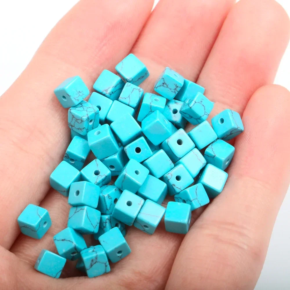 Natural Amethyst Square 4mm Beads with Hole for Jewelry Making Bracelets Necklaces 20PCS Random Chakras Crystal Amazonite Quartz image 4