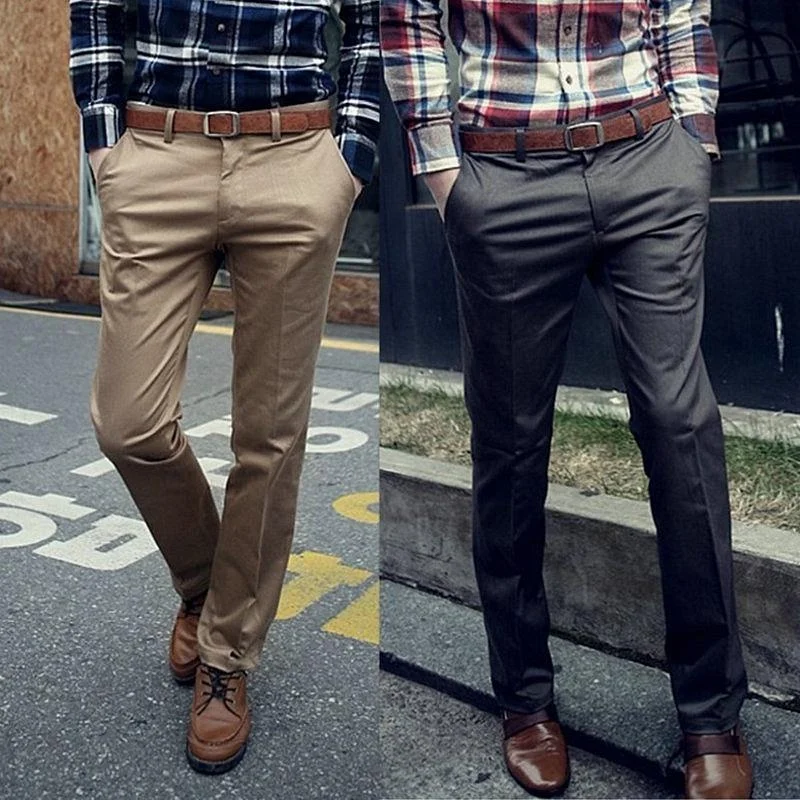 

New Men's Trousers Thin and Breathable Korean Version Slim Fit Casual Pants Men's Business Suit Pants