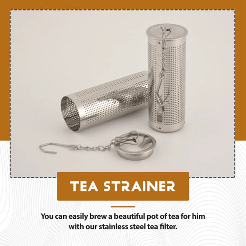 4PCS Tea Infusers for Loose Tea,Tea Filter with Lid,Stainless Steel Tea Strainer with Chain Hook,Large Tea Strainer Ball-ABVM