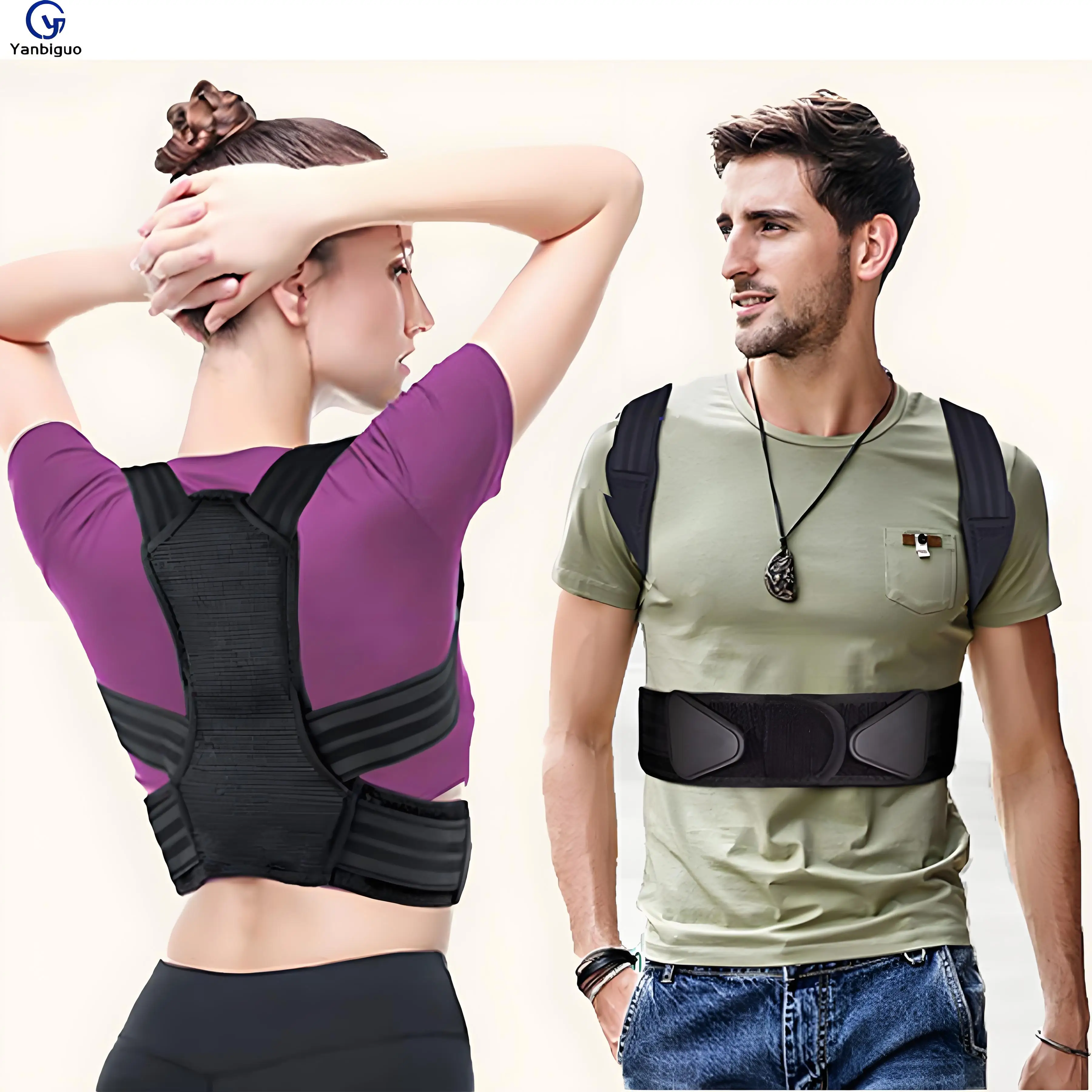 

Back Support Belts Posture Corrector，for Men and Women Adjustable and Comfortable, Pain Relief for Back,Shoulders,Neck