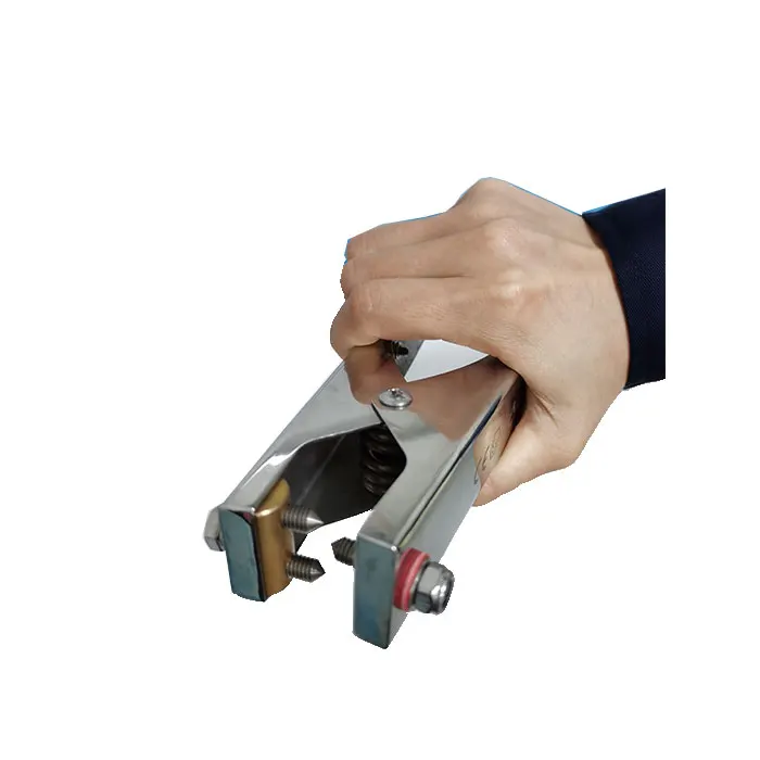 316L stainless steel structure electrostatic grounding clip with 3 stainless steel points
