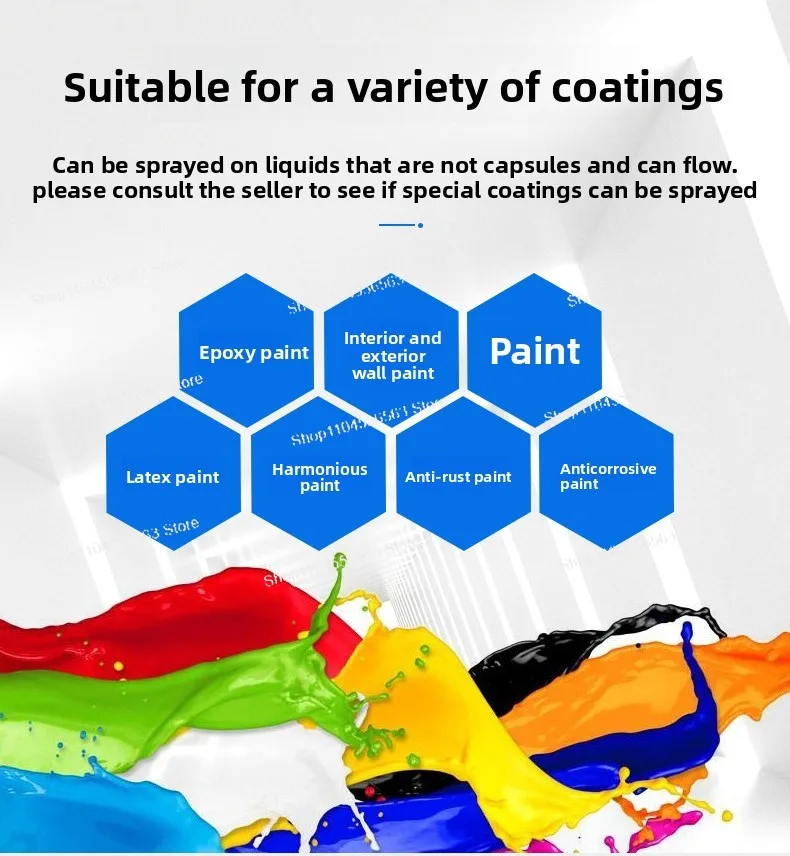 Electric Airless Paint Sprayer, Multi-Function Coating Machine for Latex & Lacquer
