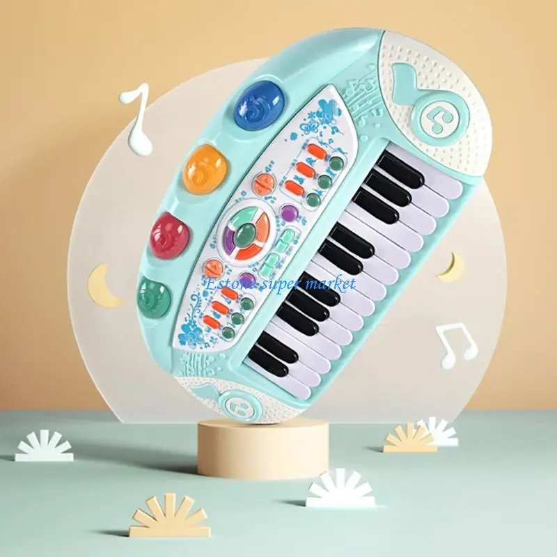 090B Kids Simulation Piano for Play Multifunctional Cartoon Plastic Made Set Portable Musical