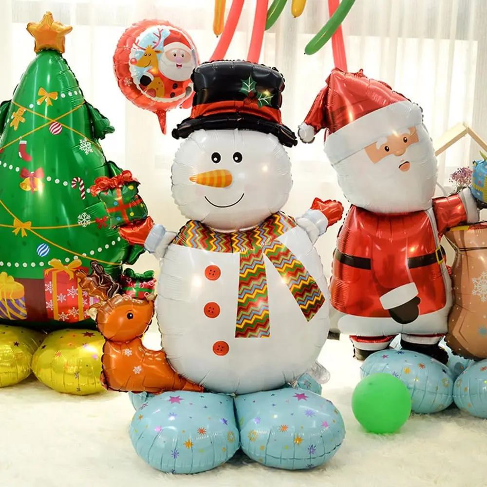 Weihnachten Folie Santa Claus Luftballons Schneemann Elch Weihnachtsbaum Luftballons für Weihnachten Aufblasbare Party Dekorationen Home Party Decor
