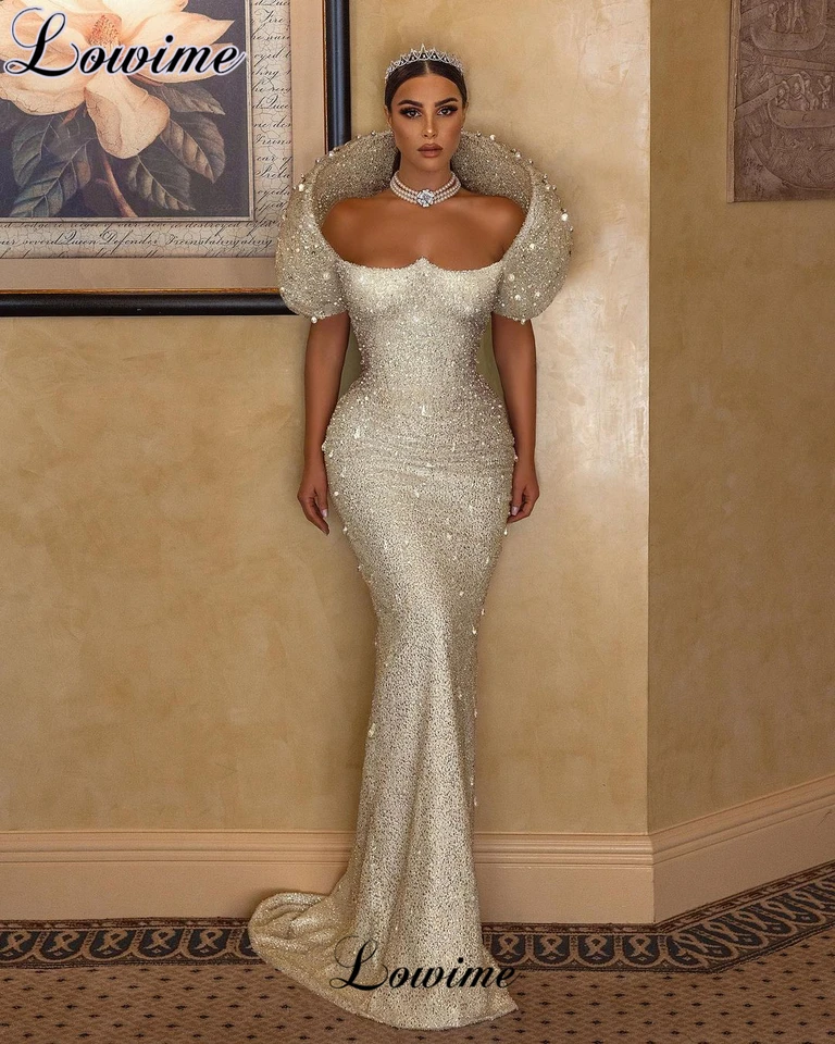 arabic mermaid wedding dresses Luxury Mermaid Wedding Dress with Detachable Skirt Appliqued Arabic Trumpet