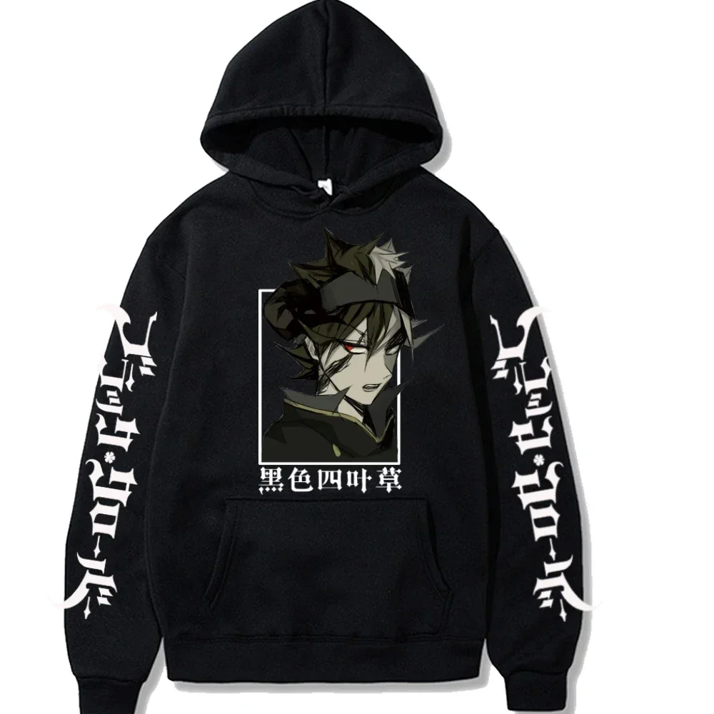 

Fashion Japan Anime Black Clover Asta Hoodies Men Cool Cartoon Dark Style Graphic Harajuku Casual Hooded Women Sweatshirt Tops