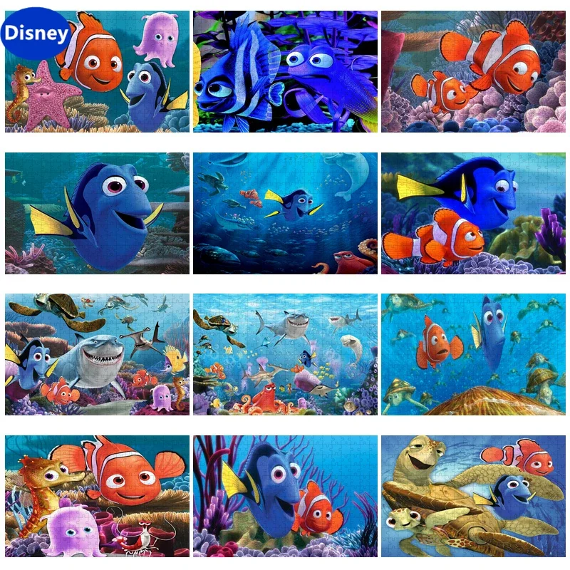 Disney Clownfish Nemo 300/500/1000 Pieces Jigsaw Puzzle Cartoon Children's Puzzle Game Decoration Preferred Holiday Gift