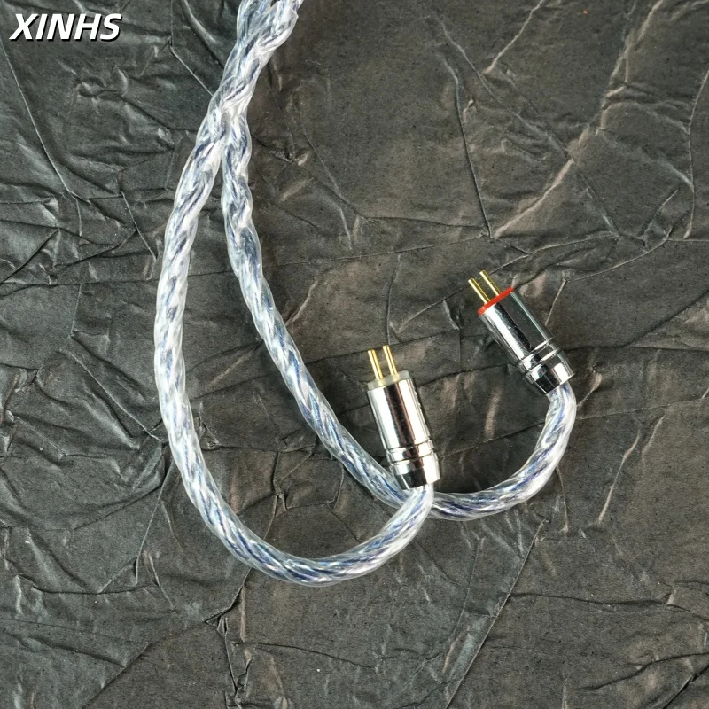 XINHS F22 8-Core Chenshuang Single Crystal Copper versilbertes Light Black Ink Kopfhörer-Upgrade-Kabel IE900/MMCX – Detail 7