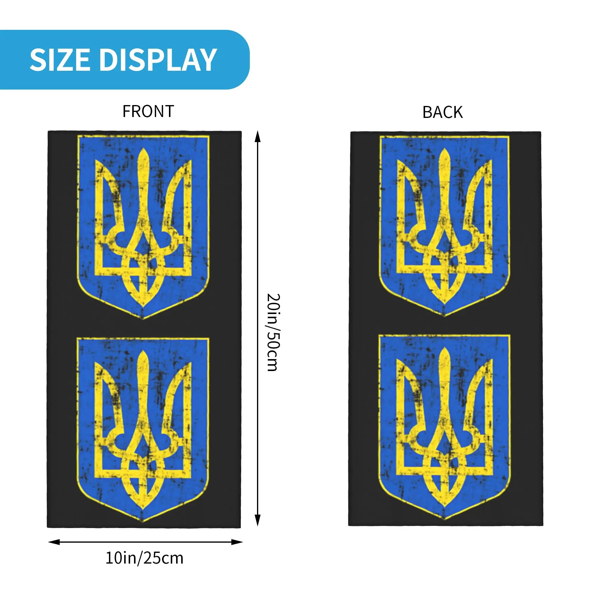 Coat Of Arms Ukraine Flag Bandana Neck Gaiter Windproof Face Scarf Cover Women Men  Headwear Tube Balaclava