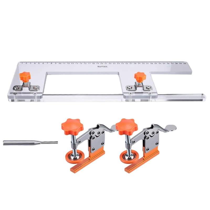 

PC Handle-Free Slotting Template Precise Cabinet Slotting Tool Adjustable Dimensions Universal Woodworking Tool