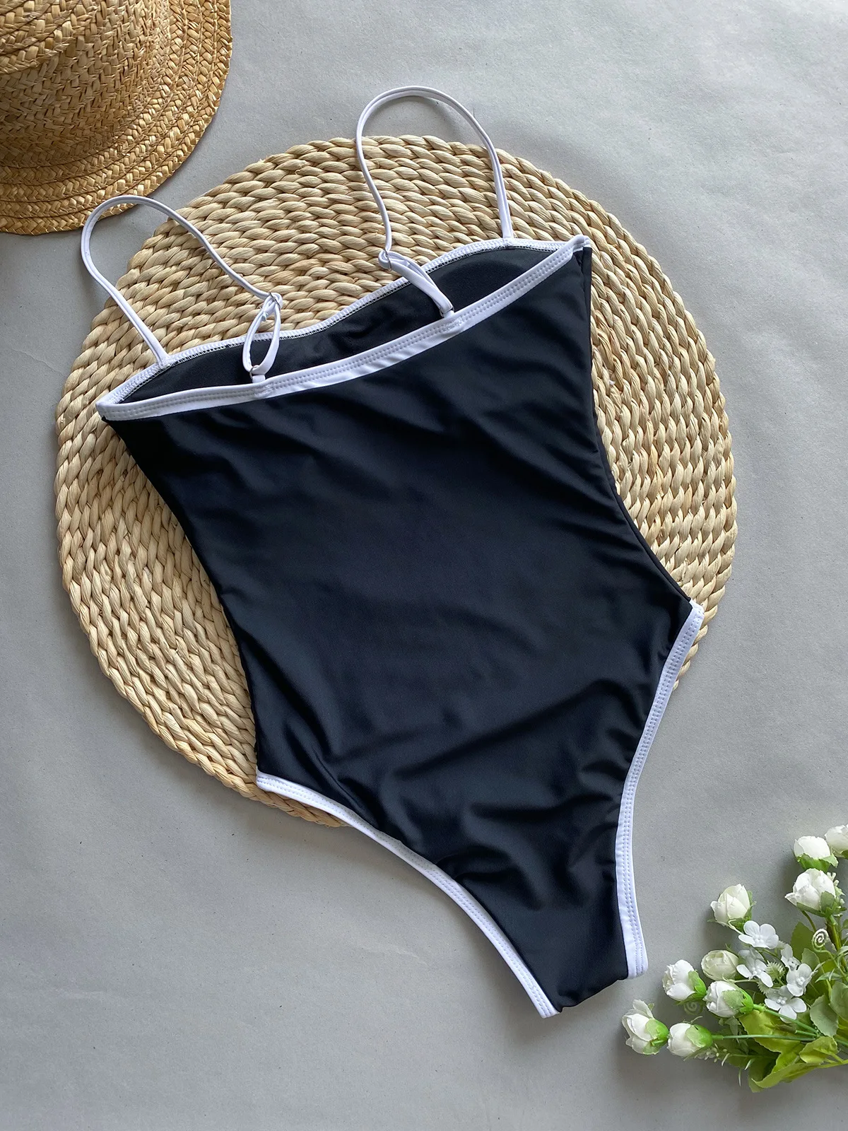 Maillot de bain rétro une pièce, vintage, pour femmes, tenue de plage, monokini, 2024