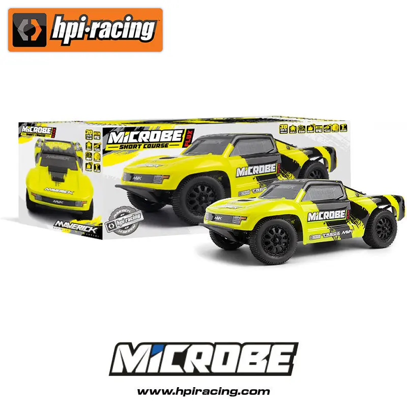 

HPI New Racing Remote Control Short Course Off Road Truck Maverick 1 24 Microbe Sc Flux Brushless 2wd For Adult Outdoor Hobby