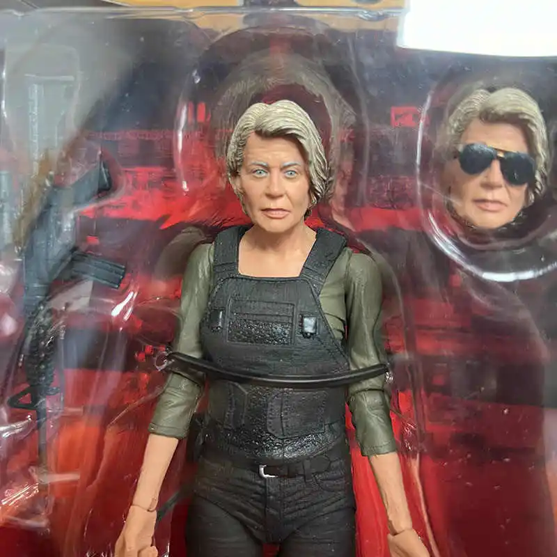 NECA-Figurine d'action du film Dark Fate, original, en stock, 7 pouces, jouet, cadeaux, ElmainSarah Connor