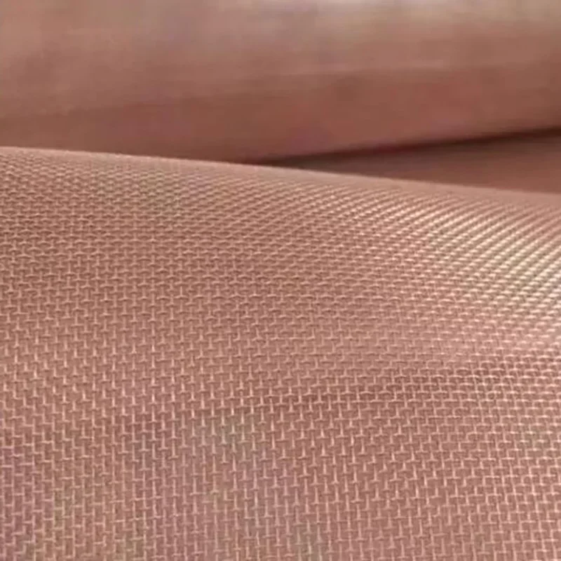 COPPER Fine Micro Screen Woven Metal Mesh Fabric