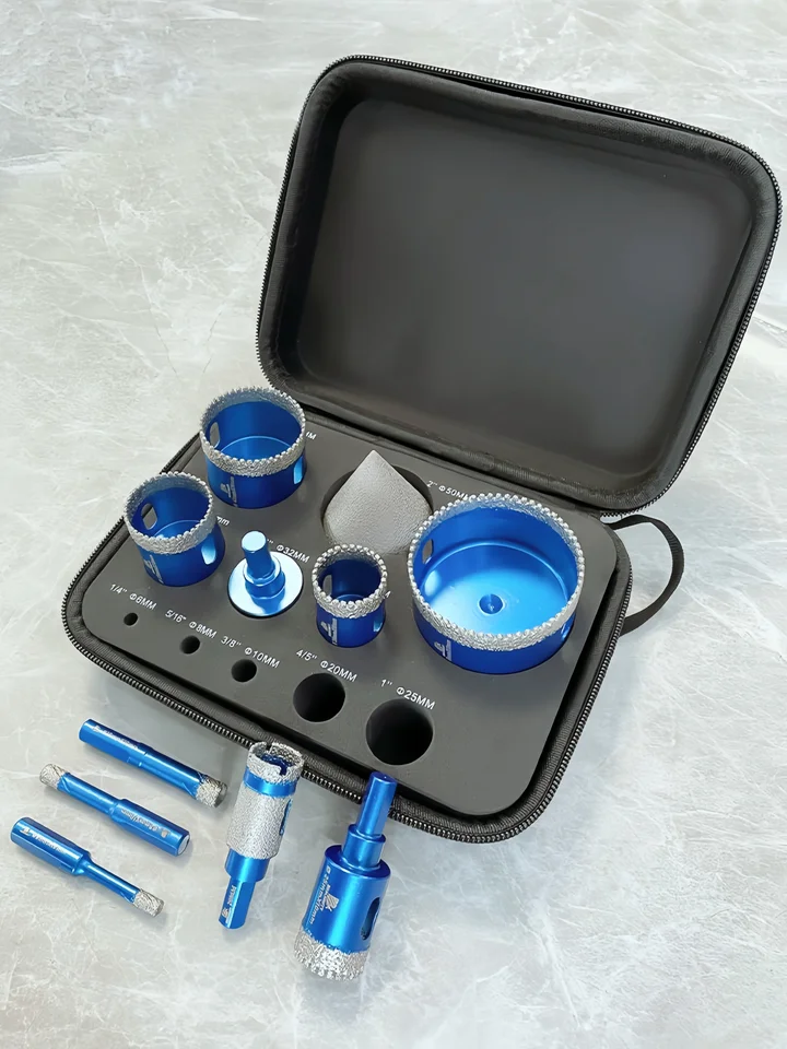 11 Piece Diamond Drill Bit Set for Stone and Tile