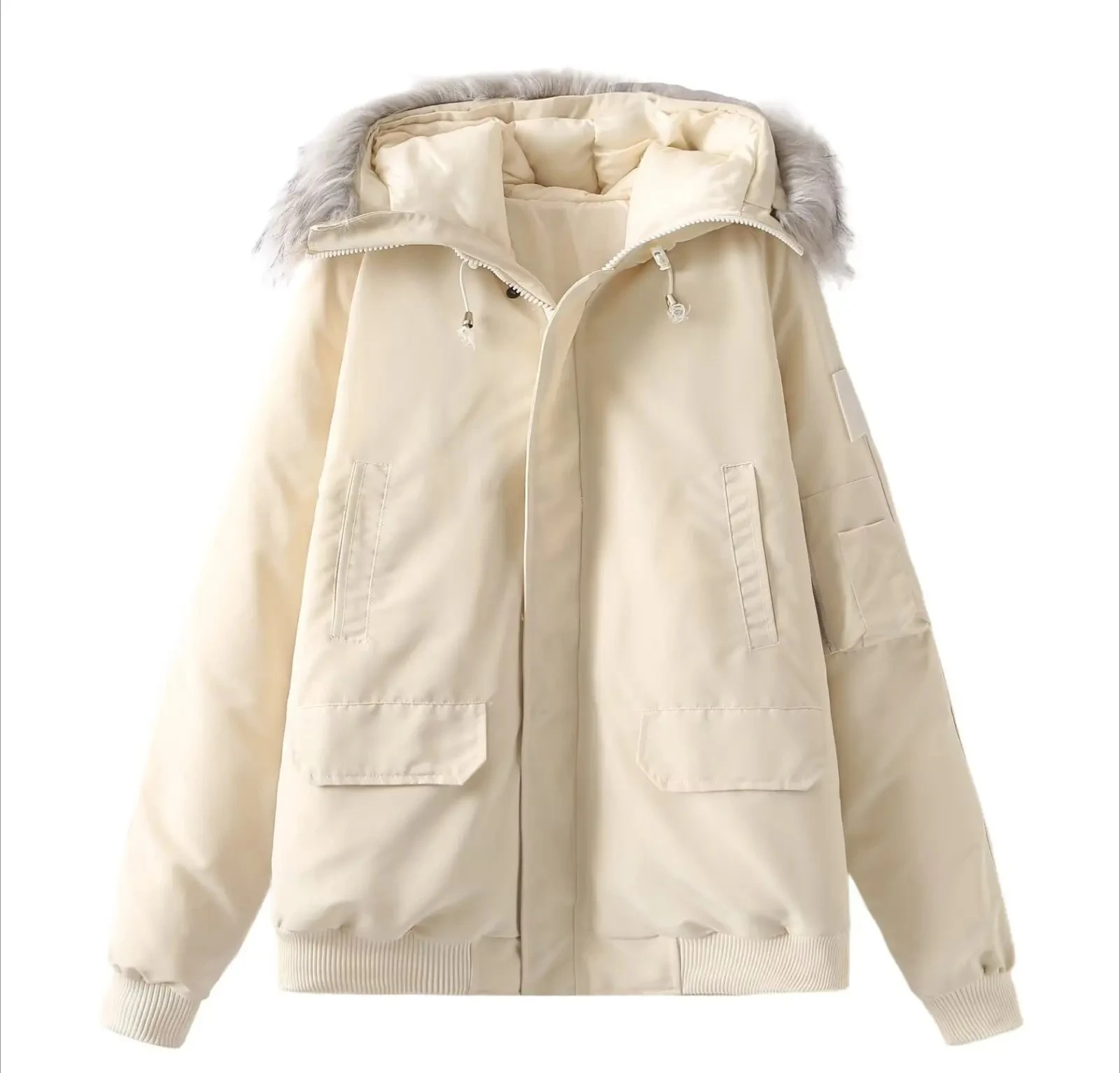 

Casual American Retro Parka Women's Fashion New Style Wind Loose Fit Casual Lapel Versatile Parka Polyester