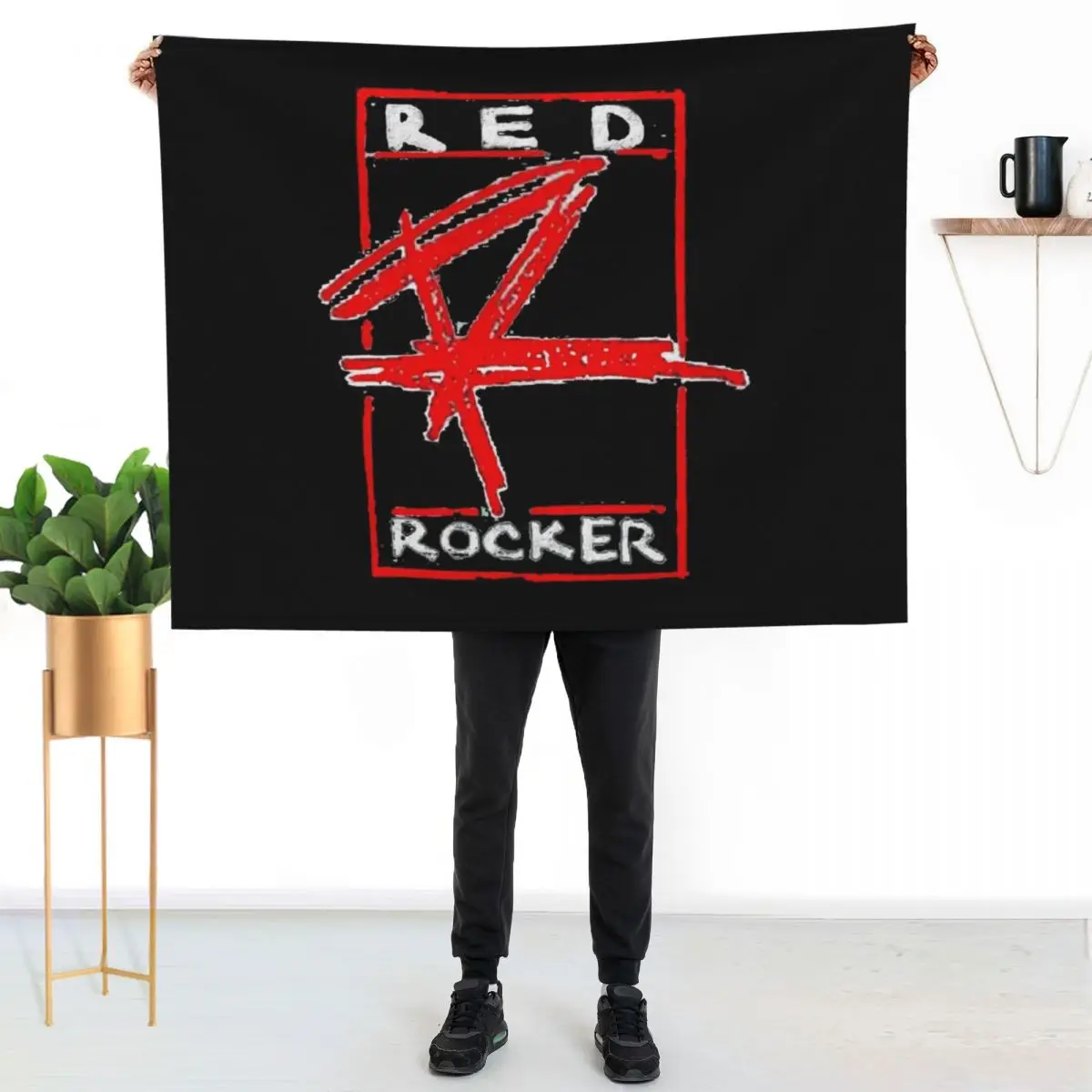 Red Rocker Throw Blanket Decorative Sofa Thin cosplay anime Polar Designers Thermals For Travel Blankets