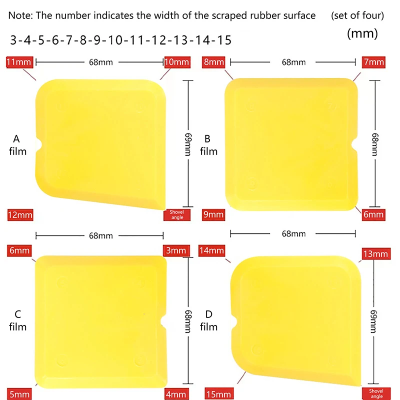 4 Stks/set Kitkit Siliconenafdichtverspreider Spatel Schraper Rand Reparatie Gereedschap Vloertegel Randen Reiniger