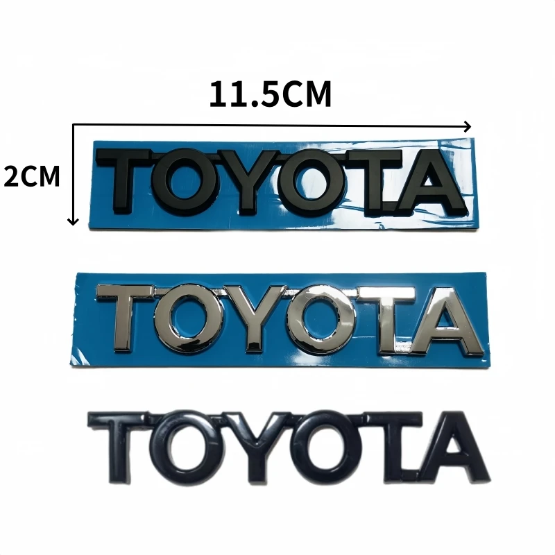 

For Toyota 3D logo stickers front rear letters Emblem Badge Yaris RAV4 Corolla Camry Prado REIZ Hilux Vanguard Accessories