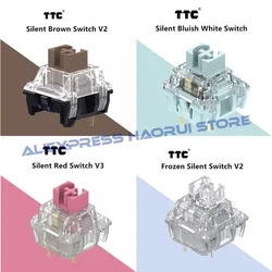 New TTC Mute Tactile Switch Linear Silent Key Shaft Body for Mechanical Keyboard Hot Plug 3Pin Axis DIY Custom Keyboard Switches