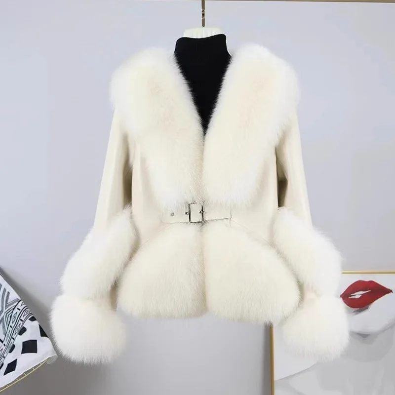 Fox Fur Fur Coat Women's Mid-Length 2022 New Whole Leather Sheepskin Coat Fashionable Winter Slimming