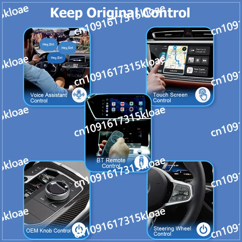 مناسبة لـ B M-W/Dark Blue Deepal Wireless CarPlay Android Box تدعم Youtube المتوافق مع ID7,8,9 #3