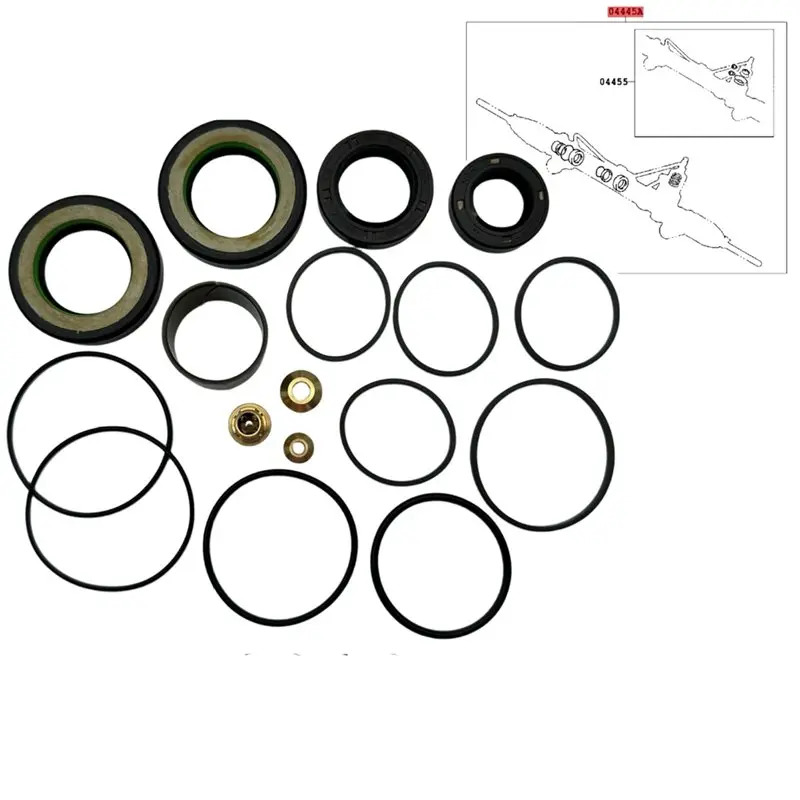 Durable-Car For Toyota Land Cruiser Prado 120 4Runner Lexus GX470 05- 09 Power Steering Gear Gasket Rack& Pinion Kit 04445-35190