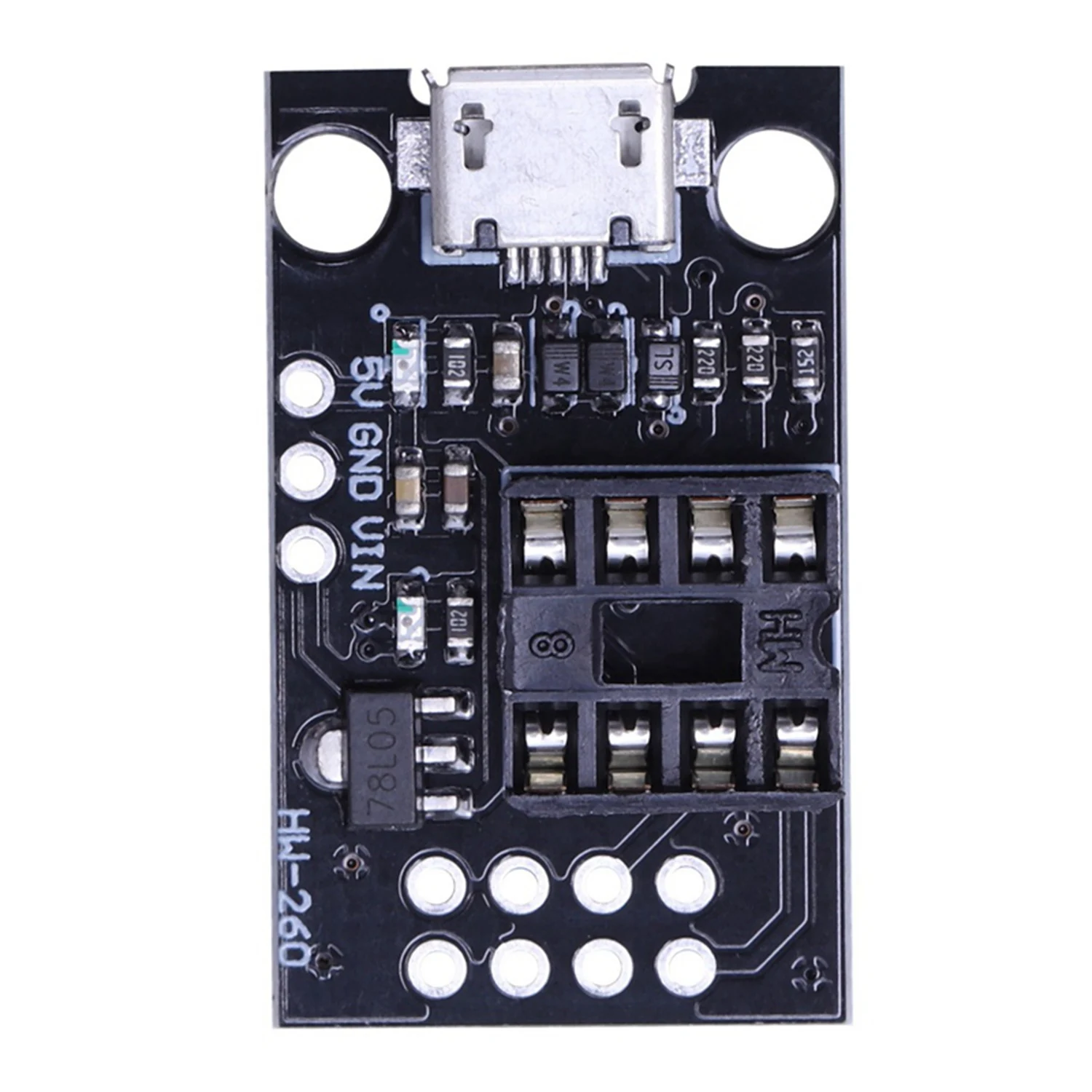 Placa programadora de desarrollo para ATtiny13A, ATtiny25, ATtiny45, ATtiny85